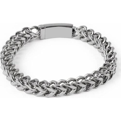 HAOLYNJOY 22cm Link Chain Bracelet Men Stainless Steel GoldBlackMatte Muiti Color Fashion Bangle Jewelry