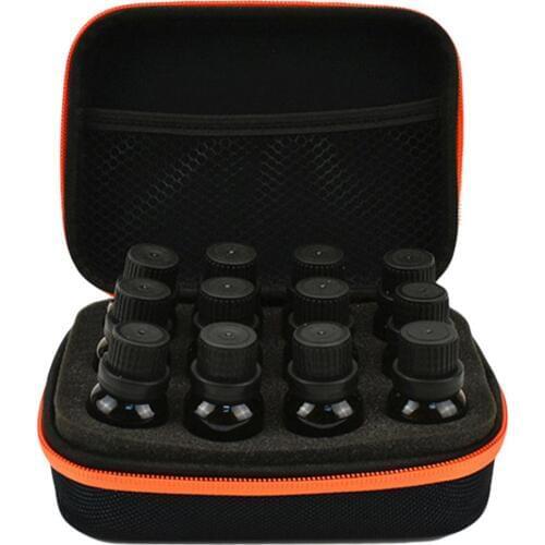 Portable 12 Slot EVA Essential Oil Bottle Storage Bag Zip Case Protector Pouch Organization Useful