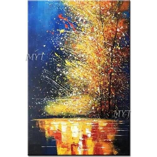 Fireworks At Night Abstract Oil Painting Wall Art Home Decor Picture Modern Oil Painting On Canvas Wedding Decoration No Framed