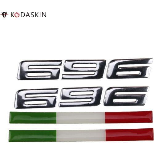 KODASKIN Motorcycle 3D Logos Emblems Stickers for Italy Flag Ducati Monster 696