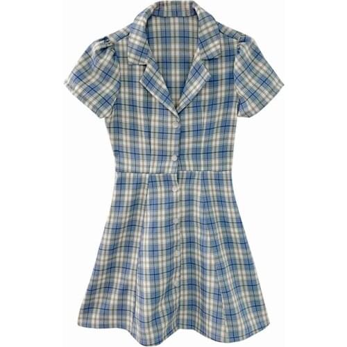 Summer mini dress 2020 kawaii dress cute woman dresses boho plaid dress casual korean dresses elegant casual dress pink