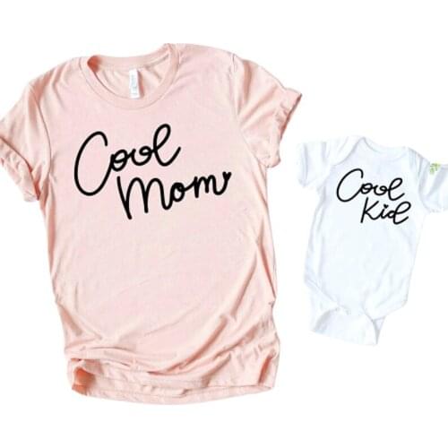 Mommy and Kids Look Print Letters Mama Girls Clothes Summer Family Matching Short T Shirt Fashion T Shirt Litte Baby Kids Outfit