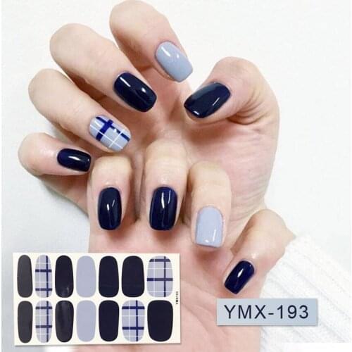 HOT 1Sheet Full Cover Nail Sticker Stripes Christmas Mixed Decals Stickers for Nail Designs Wrap Paper Foil Tips Tattoo Manicure