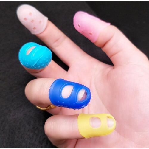 10pcs Multifunctional Silicone Thimbles Hollowed Out Breathable Protective Finger Sleeve DIY Crafts Sewing Accessories 5BB5703