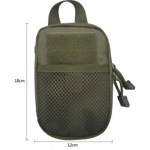 1000D Nylon Tactical Bag Outdoor Molle Military Waist Fanny Pack Mobile Phone Case Key Mini Tools Pouch Sport Bag Camping