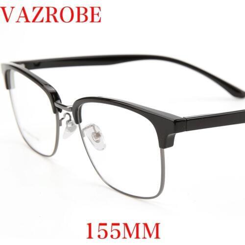 Vazrobe 155mm Oversized Eyeglasses Men Big Wide Glasses Frame Man Eyewear for Myopia Anti Blue Progressive Lens Customize