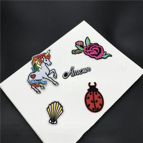 Wholesale 20pcs Embroidered Sewing On Patch Iron-On Patch Stickers For Clothes Sewing Fabric Applique Supplies YH174