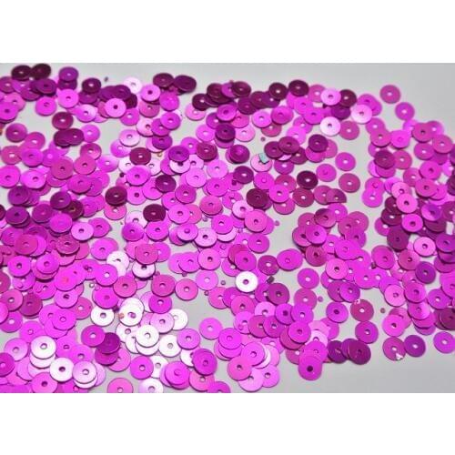 8000pcs Hot Pink 6mm Flat Round loose sequins Paillettes sewing clothes Costume jewelry accessories decorative craft