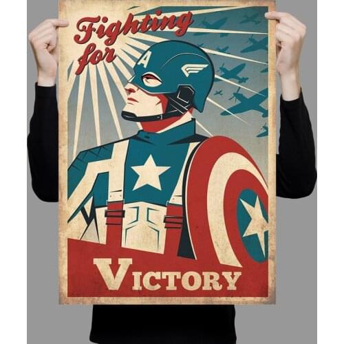 W455 Silk Fabric Poster Wall Art Decor FIGHTING FOR VICTORY Trend Fashion Decoration Bright Christmas Gift