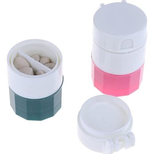 Portable 4 In 1 Pill Cutter Box Convenient Storage Box Tablet Cutter Splitter Medicine Pill Holder Cutter Pills Box Pillendoosje