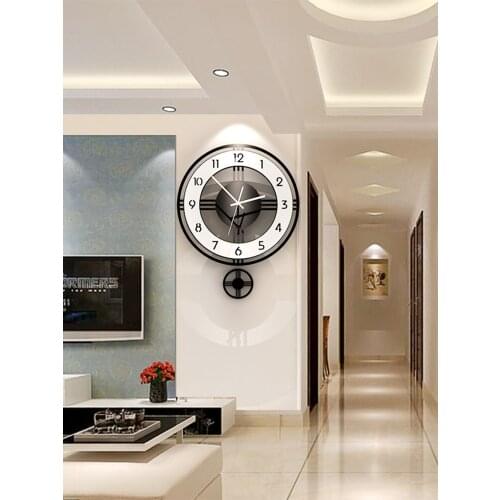 Nordic Personality Wall Clock Living Room Creative Clock Atmospheric Quartz Clock Simple Fashion Modern Decorative Wall Clock