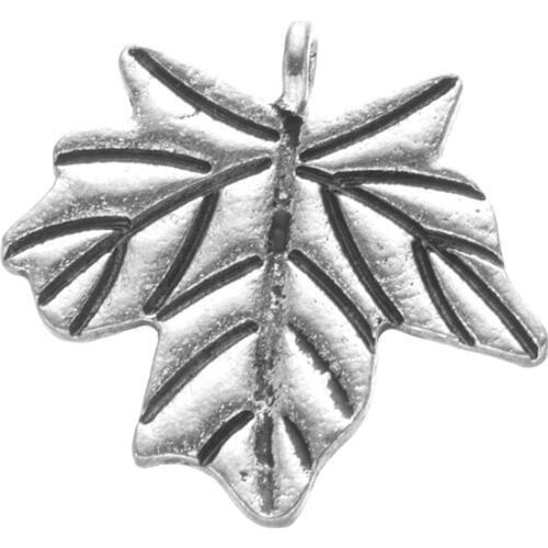 20PCS Antique Silver Plated Leaf Connectors Charm Pendant Jewelry Making Findings Accessories DIY Handmade Craft