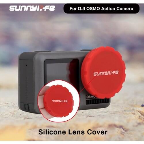 Sunnylife Silicone Lens Cover For DJI OSMO Action Camera Skid-proof Scratch-proof Dust-proof Lens Protection Camera Accessories