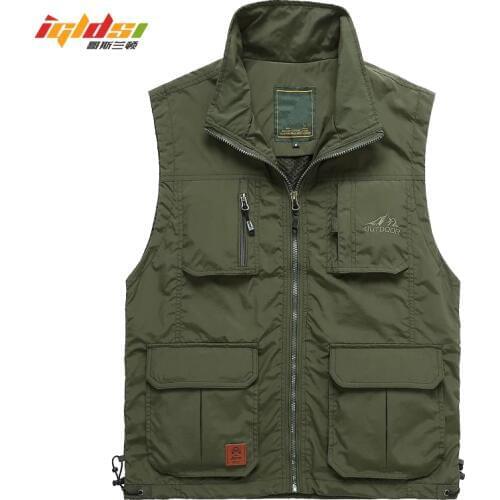 Multi Pocket Mesh Thin Summer Men Vest With Many Pockets Casual Photographer Work Outerwear Sleeveless Jacket Male Waistcoat