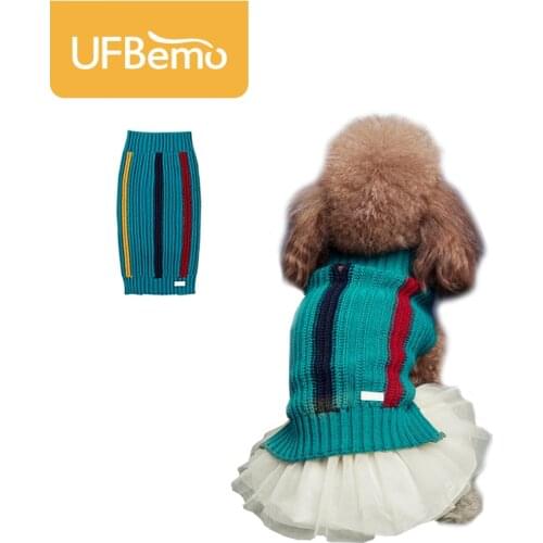 UFBemo Dog Sweater Skirt Set Dachshund Teckle Clothes Winter Pullover Jersey Sweaters for Christmas Small Dogs Puppy Pet Jumpers