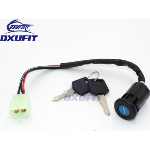 DXUFIT 2 Gears 4 Wires Universal Motorcycle Ignition Switch Key for ATVs 50cc-250cc Dirt bike 4 Wheeler Motorcycles Parts 6