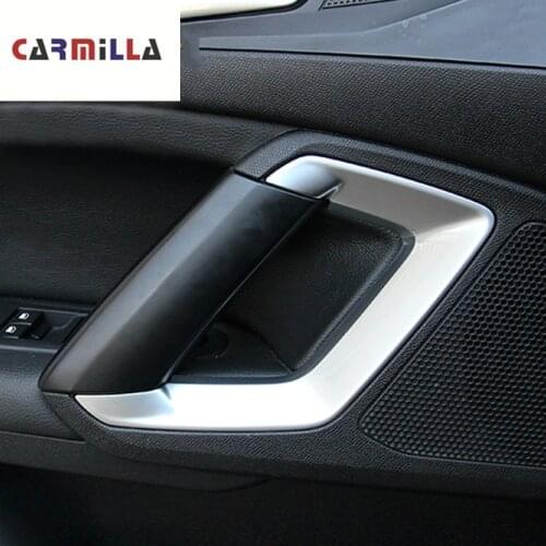 Car Inner Door Handle Trim Fit for Peugeot 308 308s 408 4008 2016 - 2019 2Pcs/Set Interior Door Audio Circle Cover Sticker