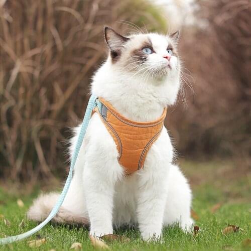 High Quality Cat Dog Adjustable Harness Vest Reflective Walking Lead Leash for Puppy Dogs Collar Nylon Safety Pet Chest Harness