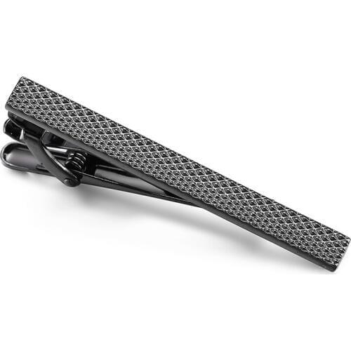 High quality fashion business tie clip fine black tie clip mens wedding shirt tie pin accessories