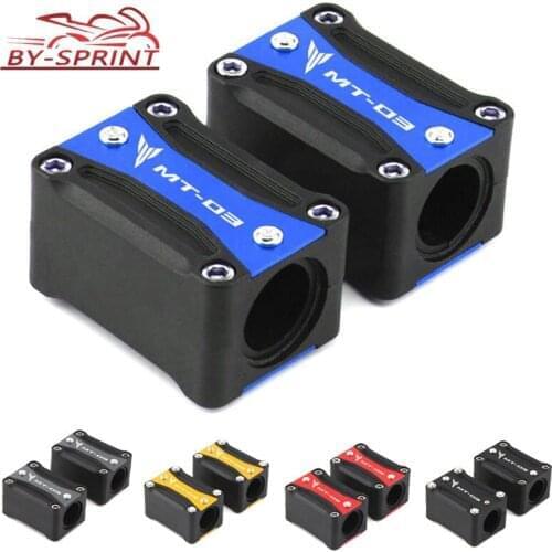 MT-03 LOGO Motorcycle Accessories Engine Crash Bar Protection Bumper Decorative Guard Block For YAMAHA MT03 MT25 YZFR3 YZFR25