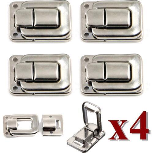 4x Fastener Toggle Lock Latch Catch 37mm x 25mm For Suitcase Case Boxes Chests Trunk Nickelage