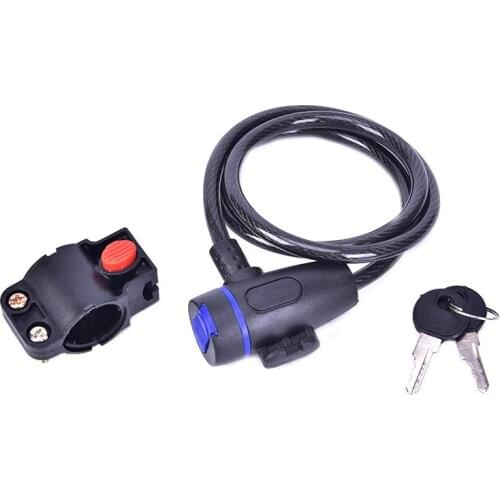 1PC Anti-Theft Bike Lock Stainless Steel Cable For Bike Security Lock With 2 Key