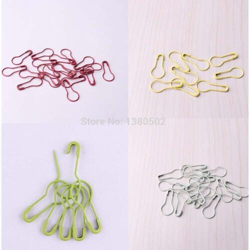 100pcs /lot 22*10mm candy color Gourd light bulb metal safety pins brooch