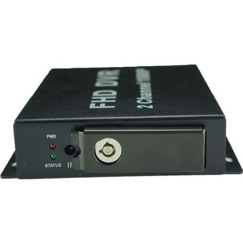 2-channel hd AHD on-board SD card video recorder dual 1080P real-time memory dual DVR