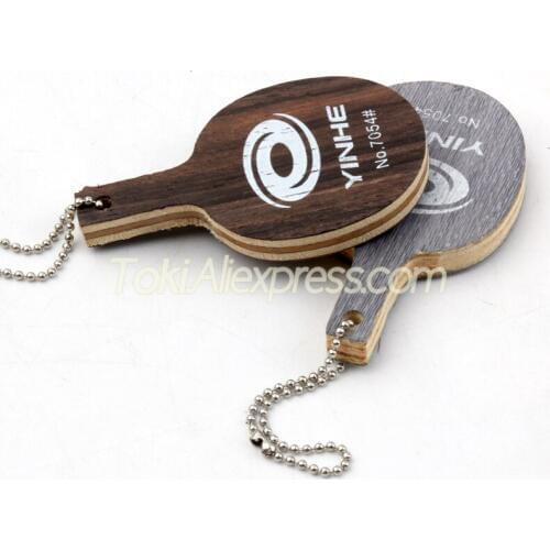 2x YINHE Mini ROSEWOOD Table Tennis Racket Keychain / Key Chain Pendant Original GALAXY Ping Pong Bat Small Gift / Souvenir