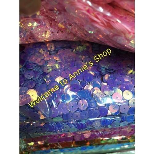 40g/lot 6mm Flat Round Sequins With Middle Hole For Craft Golden Plating Shining DIY Accessories Dark Blue