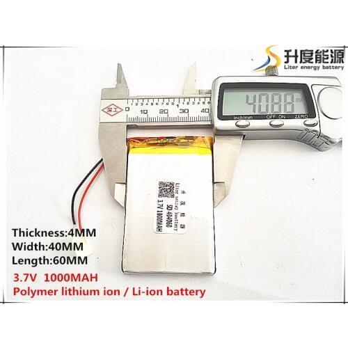 5pcs [SD] 3.7V,1000mAH,[404060] Polymer lithium ion / Li-ion battery for TOY,POWER BANK,GPS,mp3,mp4,cell phone,speaker