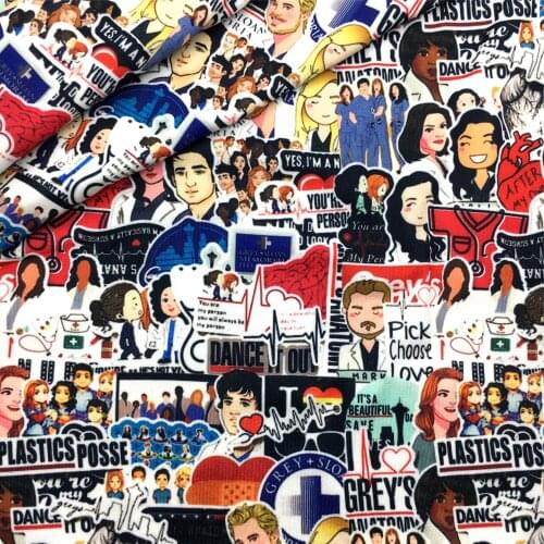 50*145cm Movie Patchwork Printed 100% Pure Cotton Fabric Tissue Sewing Quilting Fabrics Needlework Material DIY Handmade,c18549