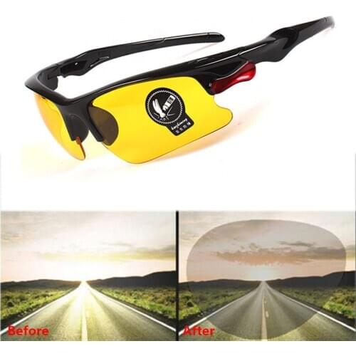 Car Anti-Glare Night Vision Glasses Driving Men Polarized Sunglasses Yellow Lens Eyeglasses Fishing Driver Goggles