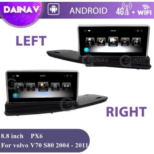 PX6 Right Wheel HD screen Car Multimedia Video Player For volvo V70 S80 2004 - 2011 Car Stereo Radio GPS Navigation