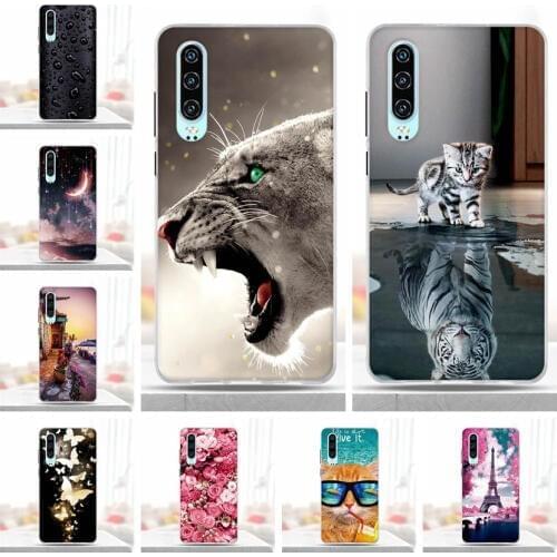 For Huawei P30 Case Soft TPU Silicone Back Cover Bag Phone Case for Huawei P30 Case Cover for Funda Huawei P30 Phone Shell Cover