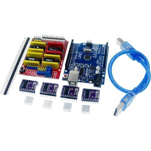 Cnc shield V3 engraving machine 3D Printe+ 4pcs DRV8825 driver expansion board for Arduino UNO R3 with USB cable