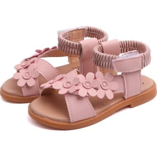 Kids girls beach sandals summer children shoes flower princess sandals baby girls flat shoes soft bottom casual sandals fashion