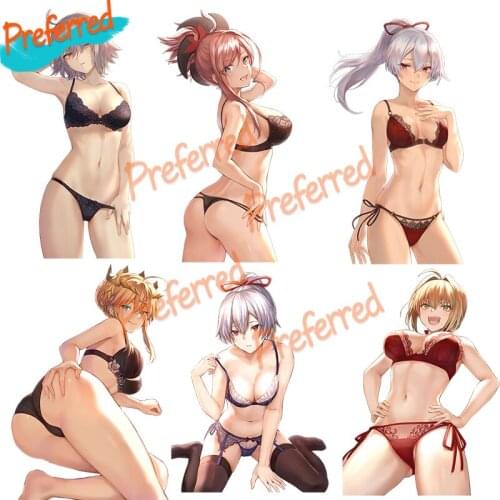 Fate/Grand Order Sexy Girl Underwear Party Decal Motocross Racing Laptop Helmet Trunk Wall Vinyl Car Sticker Die Cutting