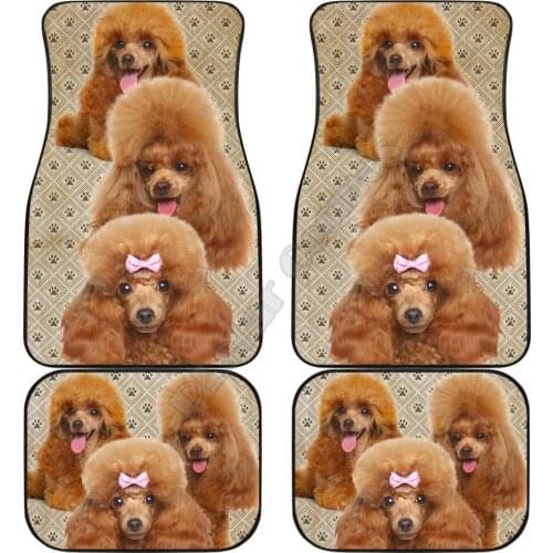 Poodle Car Floor Mats Funny For Poodle Dog Lover 3D Printed Pattern Mats Fit for Most Car Anti Slip Cheap Colorful 02