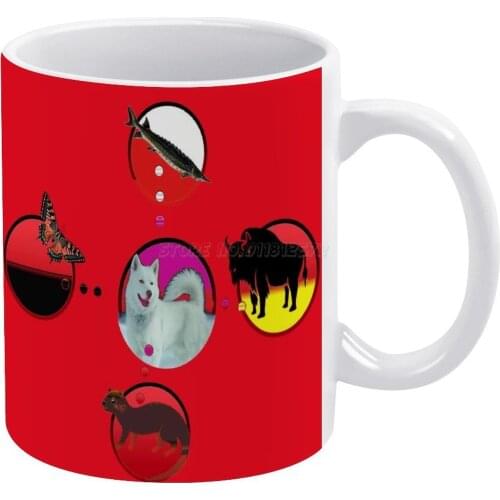 Red Lodge Medicine Wheel White Mug Coffee Mug Afternoon Tea Christmas Cups Ceramic Mug 330ml for Coffee Spirit Animals Totems Me