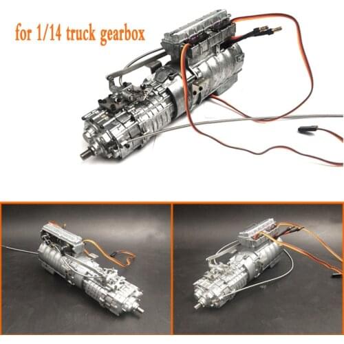 Metal Gearbox for 1/14 Tamiya RC Truck Trailer Tipper Scania MAN Benz Actros Volvo Car Diy Parts