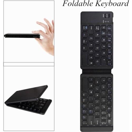 Mini Wireless Bluetooth Foldable Keyboard Ultrathin USB Charging 2Colors No Trackpad Slient Click For iPad Tablet Smart Phone