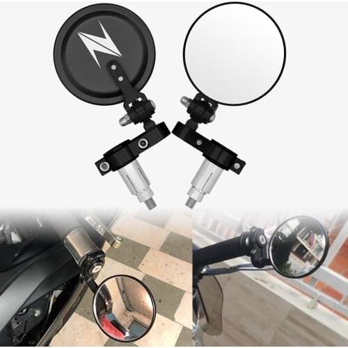 Motorcycle CNC Aluminum Rear View 3" Handle Bar End 7/8" Mirrors for Kawasaki Z400 Z800 Z900 Z650 Z1000 Z 400 800 900 650 1000