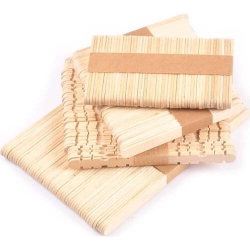 50Pcs Multi Size Natural Wooden Popsicle Stick For Kids Educational Toys Wood Ice Cream Sticks Handmade Arts DIY Craft Supplies