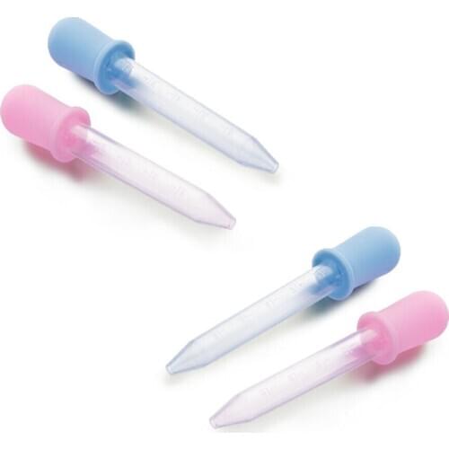 4pcs/lot 5ml Small Silicone Plastic Feeding Medicine Liquid Eye Ear Graduated Pipette Dropper for School Lab Supplies