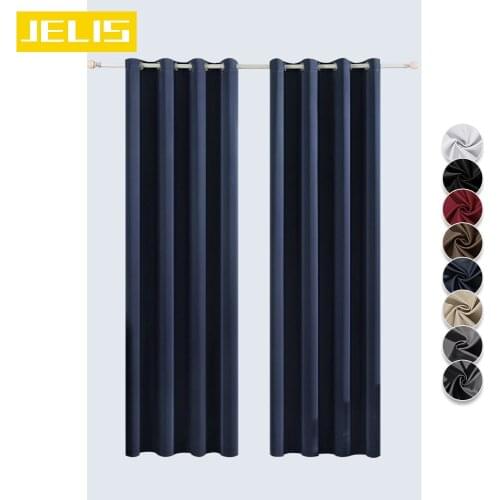 High Quality Nordic Sided Thick Blackout Curtains for Living Room Bedroom Solid Color Windows Drape Panel Home Decor Custom Made