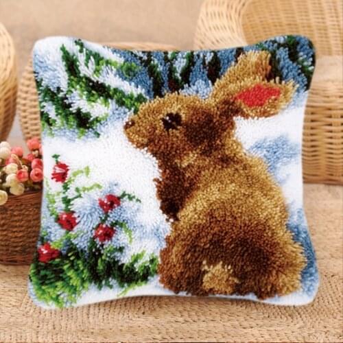 Animal Smyrna Knooppakket Klink Haak Kleed Bloemen Do It Yourself Cross Stitch Pillows Borduurpakket Kussen Embroidery Pillow 3D