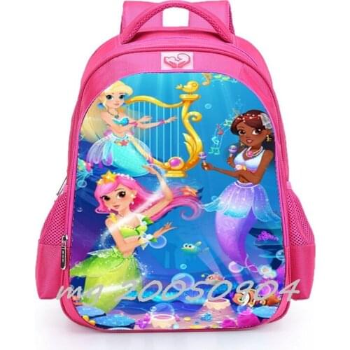 Hot 13inch The Little Mermaid Backpack for Teenager Boys and Girls Teenager Schoolbags Satchel Kids Book Bag Mochila