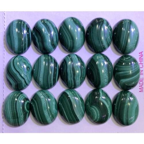 Sale 2ps/lot 100% Natural Malachite Bead cabochons,10x14mm 12x16mm 13x18mm 15x20mm,30x40mm Oval Gem stone Cabochon Ring Face