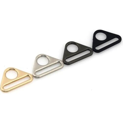 5pcs Metal Triangle Shape Ring Buckle Adjustable Buckle for Webbing Leather Craft Bag Strap Belt Garment Luggage DIY Accessory